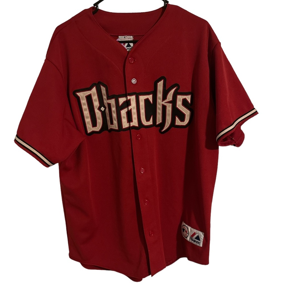 VINTAGE Arizona Diamondbacks Majestic Bramd Sedona Red MLB Baseball Jersey LARGE